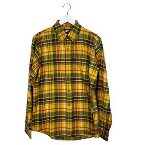 Lands End Shirt Mens Medium 15 15.5 Traditional Fit Long Sleeve Button Plaid